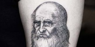 Leonardo da Vinci tattoo